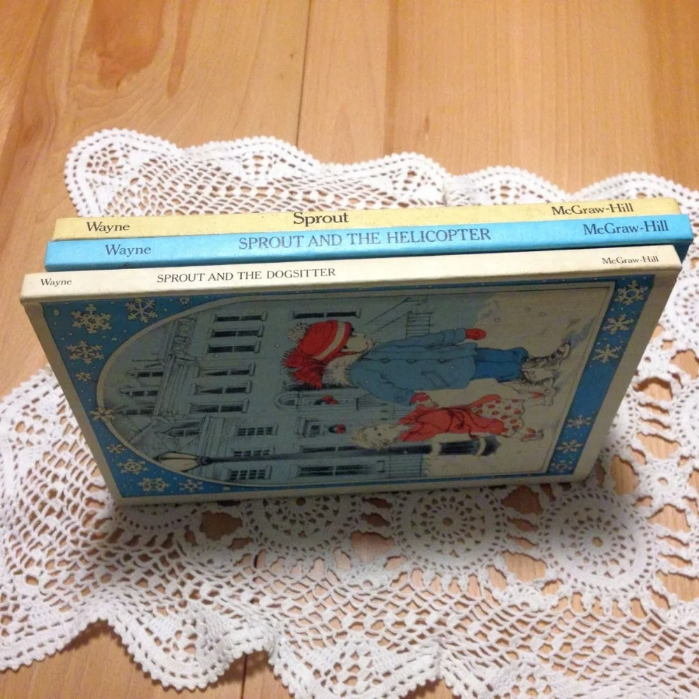 Vintage Sprout hardbacks, children's books also nice for decor
